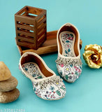 Textile & PVC printed embroidery work Jutti for kids girls by Clorigs, comfortable slip-on design with unique styles and optimal grip
