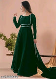 Georgette lace kurta, solid pattern long-sleeved outfit with matching dupatta, Indian women's fashion wear for sizes S to XXL
