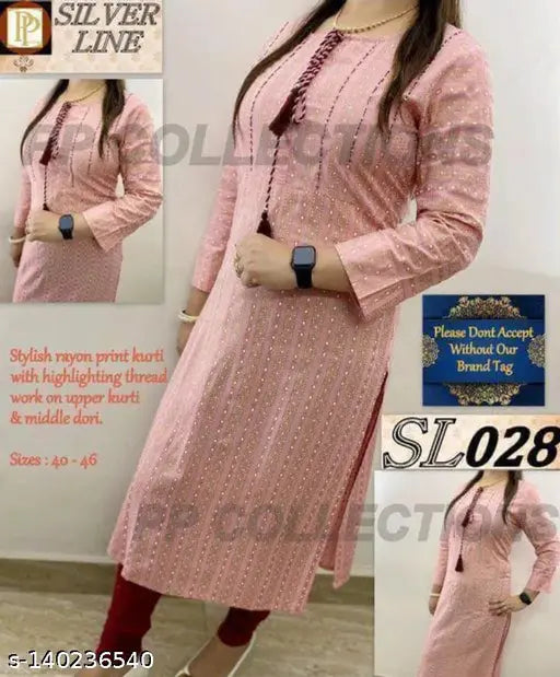 Rayon printed combo three-quarter sleeve blouse by Anjali Sales Corporation, XS (32in bust, 44in length), S (36in bust, 42in length), M (39in bust, 45in length), L (41in bust, 45in length), XL (43in bust, 46in length), XXL (45in bust, 45in length), XXXL (44in bust, 44in length), 4XL (48in bust, 42in length), 5XL (48in bust, 44in length), 6XL (50in bust, 42in length), 7XL (52in bust, 44in length). Made in India