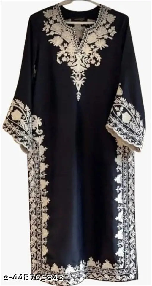 Black and gold patterned kameez for women