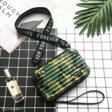 Army green designer style mini box bag