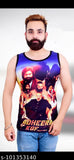 Solid polyester sleeveless KGF Sports Sando - Athletic activewear for fitness in India