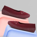 Synthetic summer bellies - lightweight, trendy, and comfortable for women. Textured ballerina style in closed back design. India origin." (123 characters)