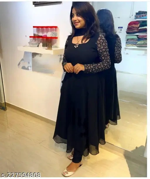BEAUTIFUL LONG PRINTED Gowns WITH DUPATTA