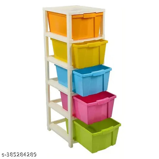 Multi-color plastic modular storage organizer for home office, parlor, school, doctors, home and kids