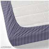 Elastic cotton double bedsheet set by Kamal Textiles, geometrical pattern, ideal for adult use in mild winter, size 78x72 inches