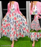 Pink rayon printed jacet, single size S (36in bust, 32in length), women's fashion apparel
