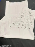 Hand-embroidered Lukhnavi chikankari salwar mirror set, traditional cotton for women. Solid cotton fabric with intricate mirror work detailing