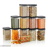Black plastic unbreakable grocery container pack of 12, 1200ml