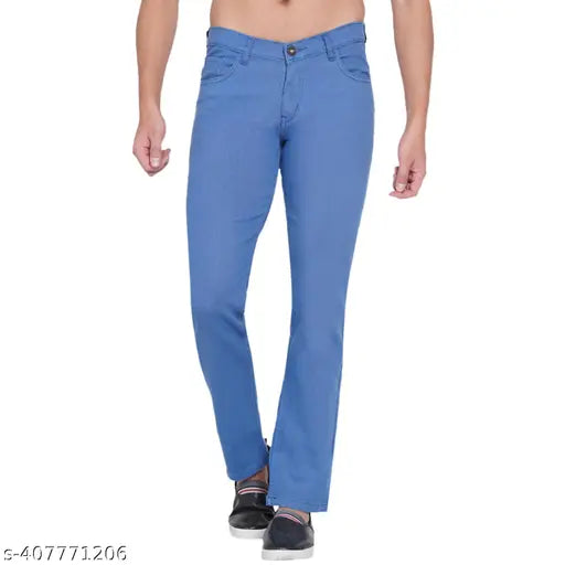 Skinny fit mid rise solid stretchable cotton blend jeans for men (pack of 3), ideal for casual wear and styling with t-shirts or shirts. Available in sizes 28, 30, 36. Made in India