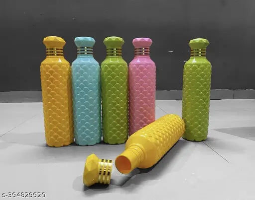 Multi-color BPA-free leak-proof reusable water bottles (Set of 2, 1L each) - ideal for office, gym, home, kitchen, travel, hiking, trekking