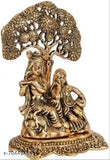 Metal statue of Radha Krishna under a kadam tree, religious decor showpiece article gift religious idol home office temple puja