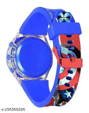 Captain America face watch with music and light system, designed for kids, featuring patriotic colors and design