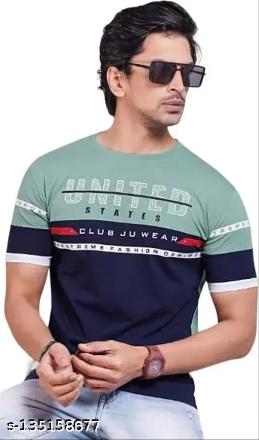 Darksoul men's short-sleeve cotton t-shirt, printed design, size M (38" x 28"), India origin