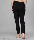 Trendy black lounge pants women's fashionable nightwear