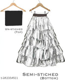 ASHTAVINAYAK ruffle embroidered satin-net lehenga choli for kids (15-16yrs), multicolor, Indian origin