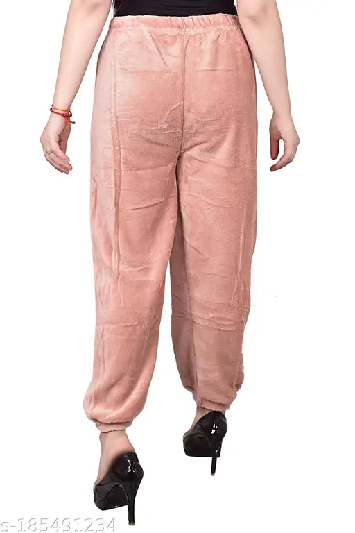 Pink satin pants