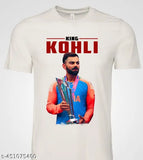 Virat Kohli trendy men's t-shirts: Printed polycotton, round neck, half sleeves - India