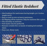 360* All Round Elastic Fitted Bedsheet Size (72x78) With 2 Pillow Covers Size (18x28)