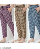 Cotton combo pack, new chake pajamas, 3 blue yellow pink for ladies