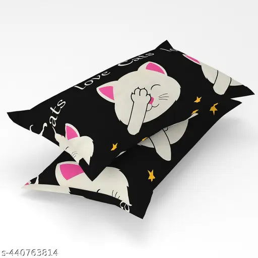 Ultra soft double size cotton bedsheet with 2 matching pillow covers, 90x90 inch - Syriddyaas Branded Prime collection for summer, machine washable
