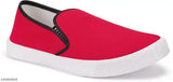 Red and white sports shoes for kids