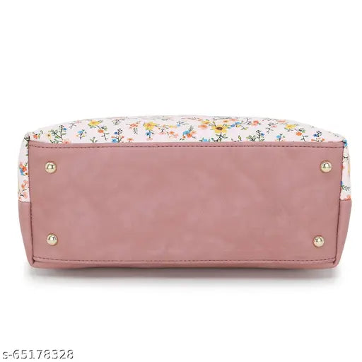 Pink sling, faux leather material