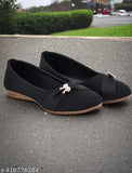 Maroon synthetic ballerina flats for women - solid design, slip-on style, sizes: IND-4, IND-5, IND-8 (Made in India)