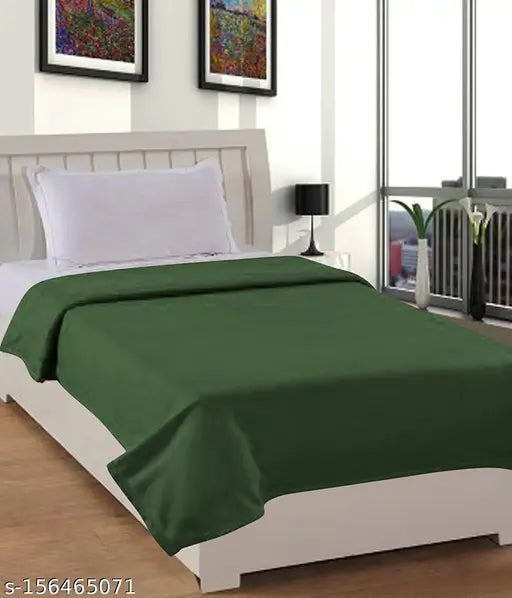Green 60x90 Polar Fleece VORDVIGO Single Bed Blanket - Soft touch, lightweight, ideal for mild winters and AC use