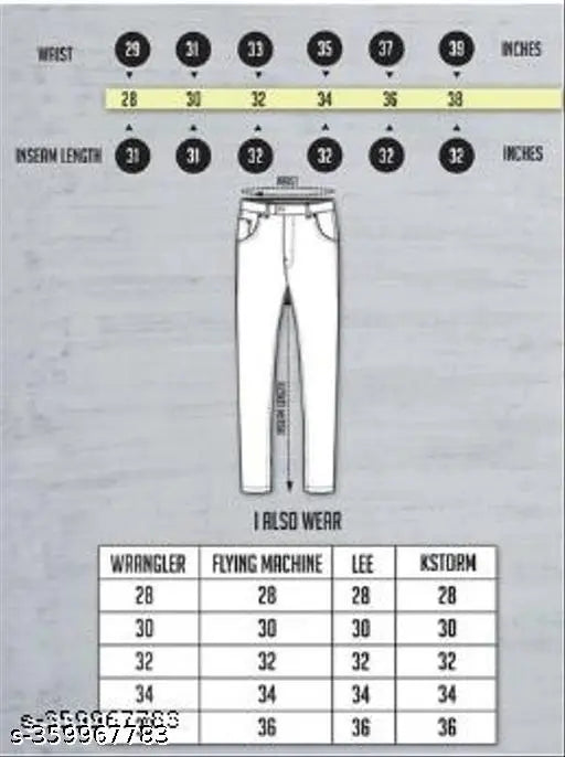 High-quality black denim men's jeans CSURGO, solid pattern, 1 pair from India (size 30, waist 30in, length 39in, hip 32in or size 36, waist 36in, length 39in, hip 38in)