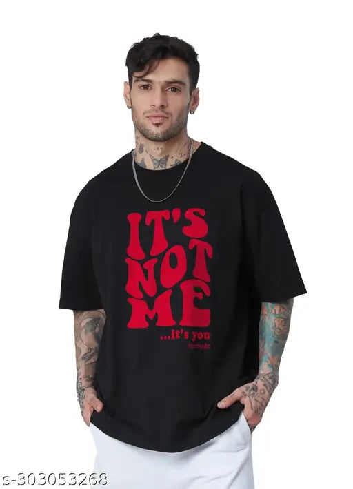 Trendy oversized cotton blend half sleeve round neck t-shirt plus size, printed net pattern for men, premium Indian craftsmanship