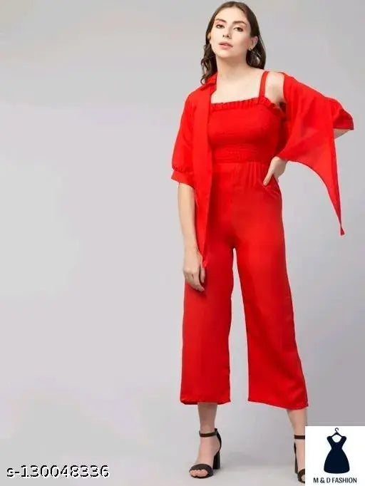 Sleeveless solid-colored Indian jumpsuit - stylish women's clothing