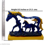 Resin horse showpiece, Indian artwork, timeless elegance for living room or office decor. Size: 28x8x21 cm