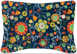 Blue Floral Cotton Single Flat Bedsheet