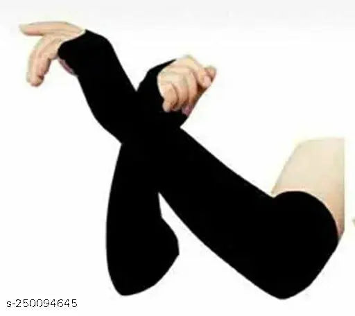 Cotton fingerless arm sleeves for sports, cycling, sun tanning - trendy and protective for men's and women's fitness or leisure