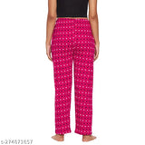 Women's ethnic print cotton lounge pants, pack of 2