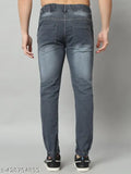 Men's grey stretch denim jeans