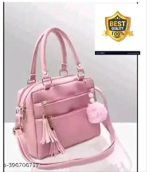 Pink women's cross body sling handbag