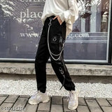 Cotton cargo pants for women & girls, solid net style, sizes: 26, 28, 30, 32, 34 (Waist: 26-34in, Length: 29-38in, Hip: 26-34in)