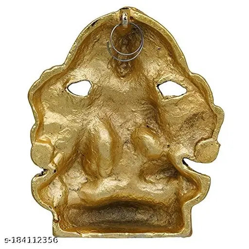 Brass metal idol statue of Lord Hanuman with Panch Mukhi design