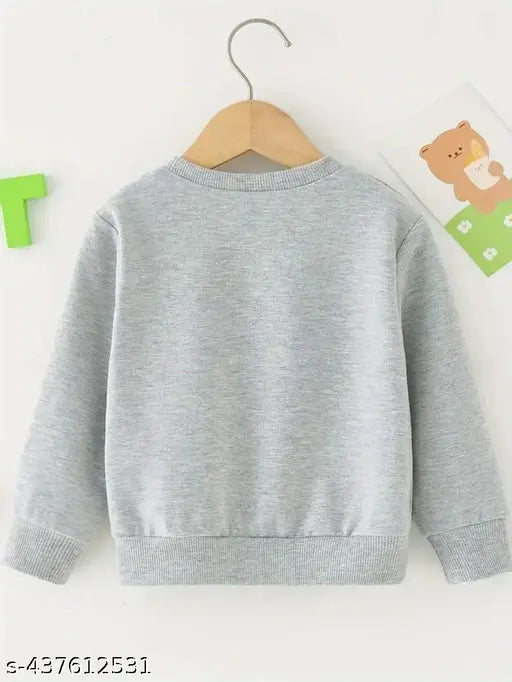 Kids girls sweatshirt, long sleeve cotton sweatshirt with printed design, vibrant colors, premium quality cotton, cozy fleece lining, full coverage, relaxed fit