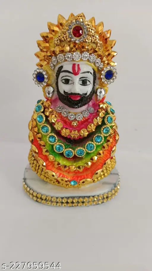 Krishna idol figurine, resin material, unbreakable Radium Khaatu Shyam Baba Vastu statue for home, office, or bungalow decor