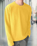 Premium cotton blend long-sleeved solid t-shirt for men, India-made summer 2024 fashion