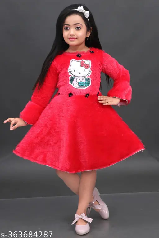 White polycotton self-design net Moonlight Sweater for girls (0-3 years), ideal for chilly days
