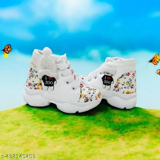 Canvas and PVC printed net casual shoes, Mukanda Kids size N, for girls playing