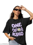 Oversized black t-shirt with "one of a kind" print