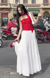 Stylish rayon western skirt for women, solid net fabric in various sizes (XS-46)