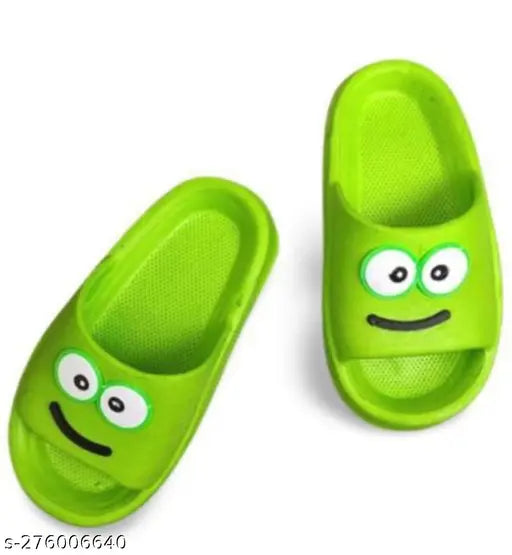 EVA rubber cartoon character indoor slippers for kids daily use, featuring sizes from 9-12 months to 8-9 years
