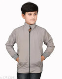 Gray zippered jacket with collar