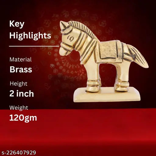 Brass rearing horse statue, intricately crafted home decor item